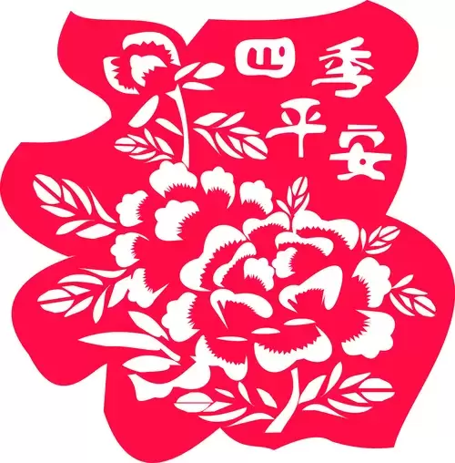 漢字-福剪紙矢量圖片