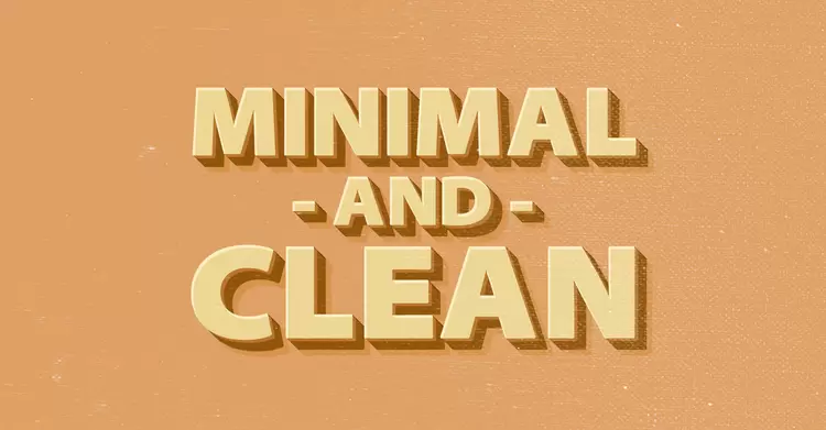 MINIMAL-AND-CLEAN藝術字