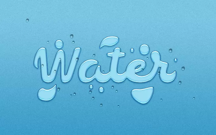 WATER藝術字