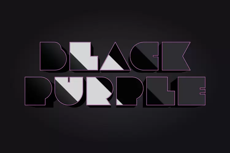 BLACK-PURPLE藝術字