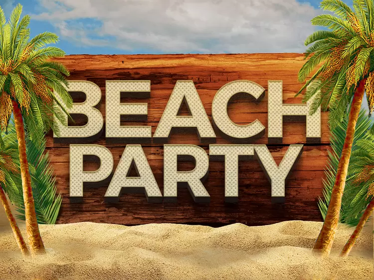 beach-party藝術字