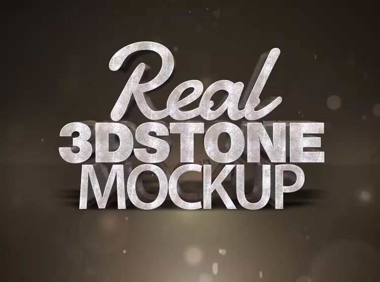 Real-3D-METAL-MOCKUP藝術字