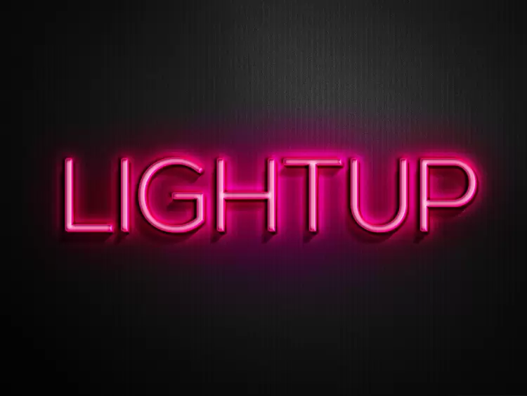 LIGHTUP藝術字