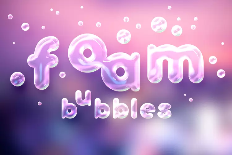 FOAM-BUBBLES藝術字