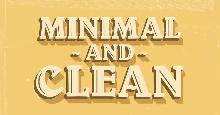 MINIMAL-AND-CLEAN藝術字