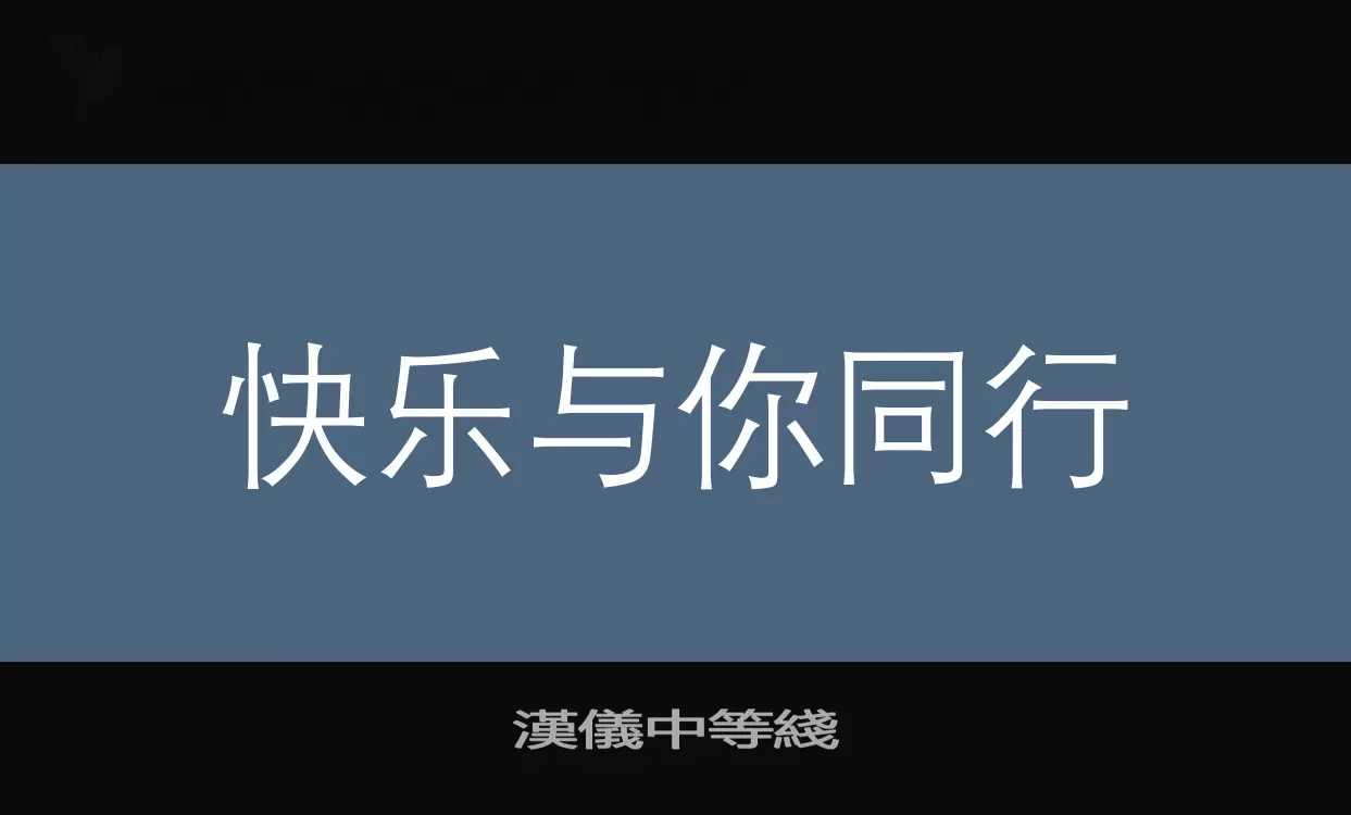 漢儀中等綫字型