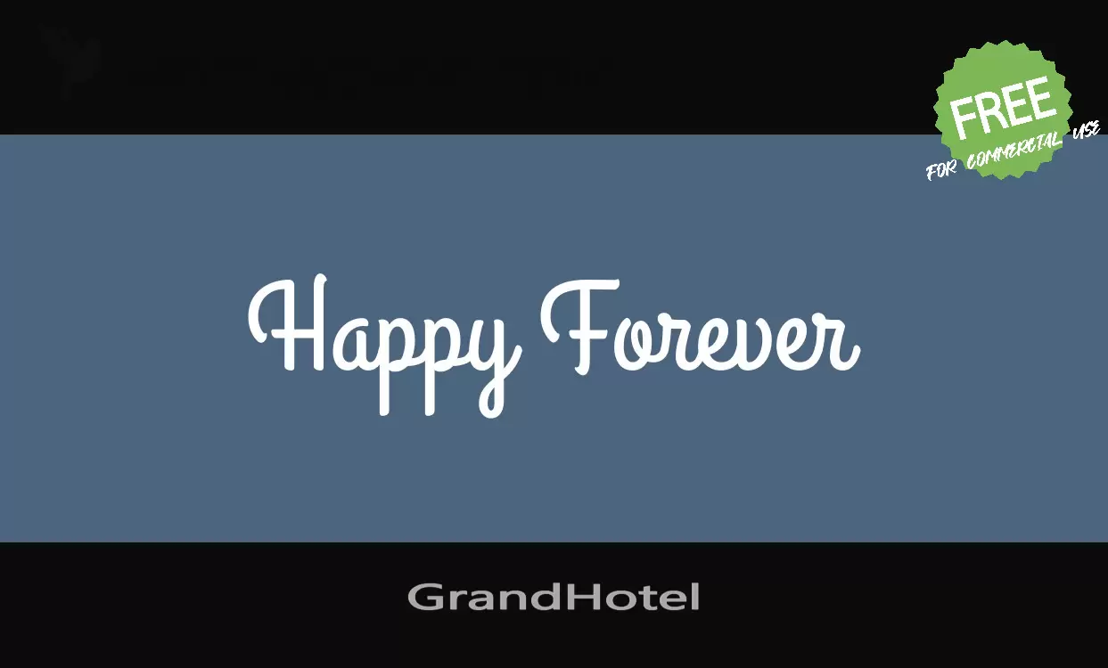 GrandHotel字型