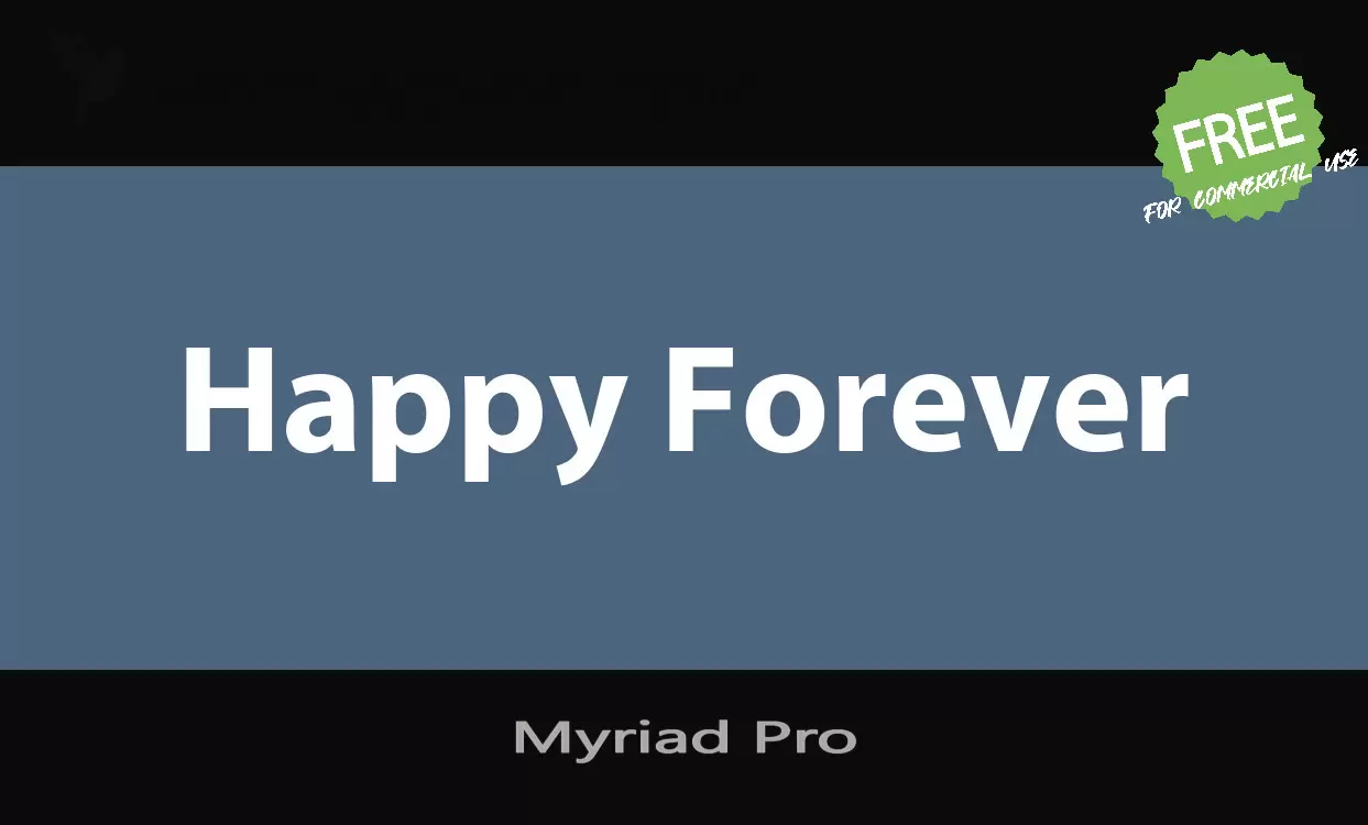 Myriad Pro字型