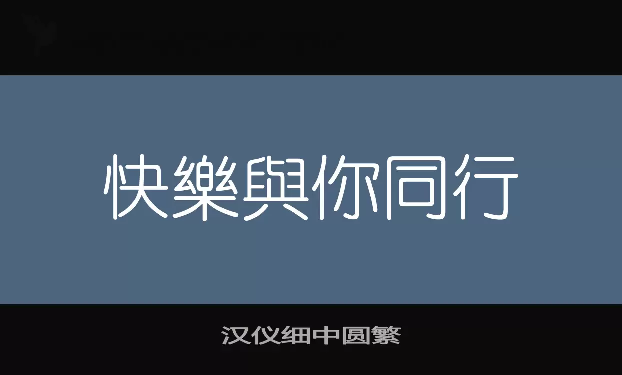 漢儀細中圓繁字型