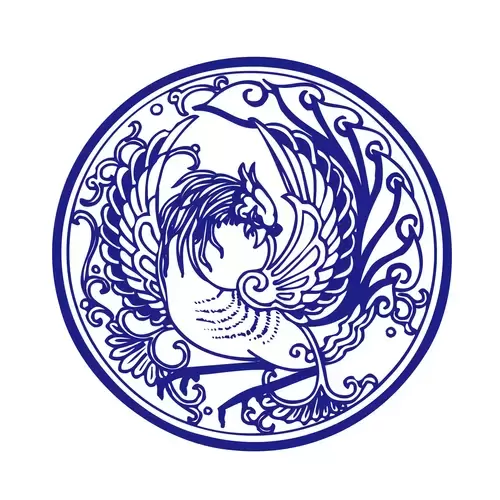 青花瓷圖案插圖