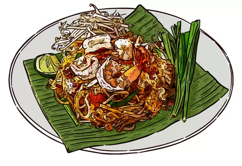 泰國美食插圖
