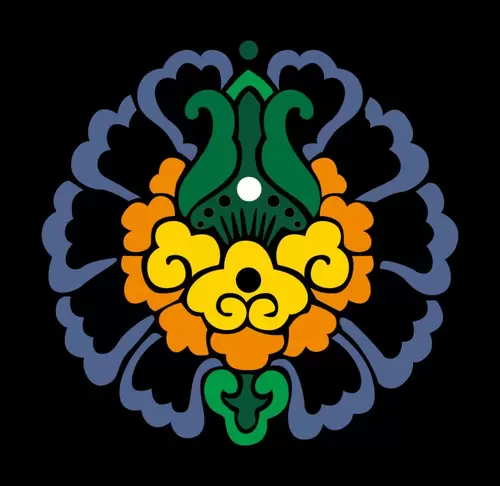 圓形藻井圖案插圖