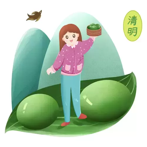 清明節-人間美味插圖素材