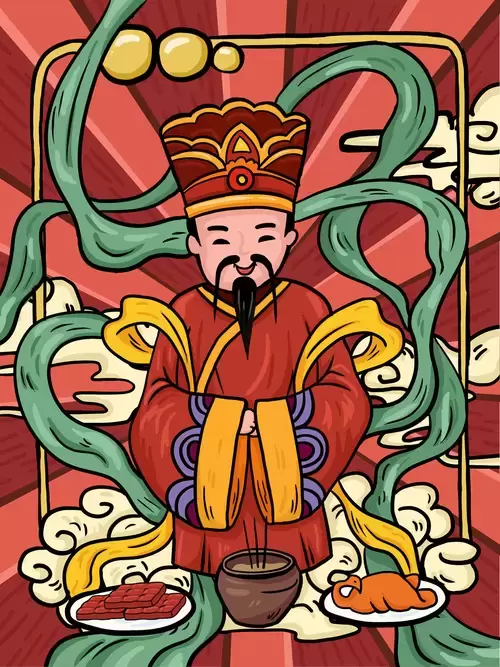 過小年插圖素材