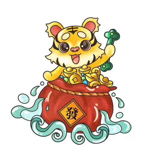 虎娃插圖素材