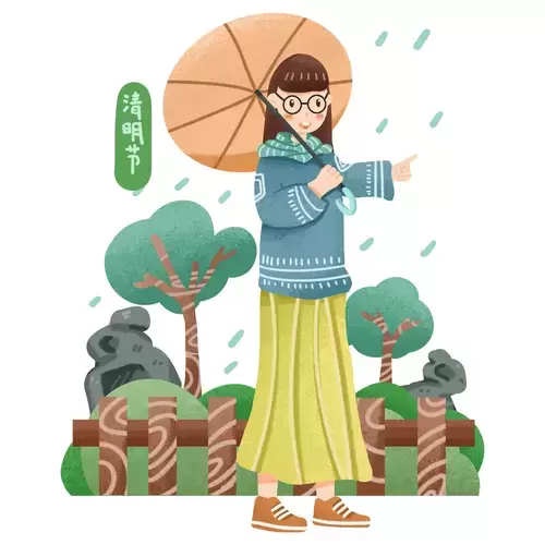 清明節-清明時節雨紛紛插圖素材
