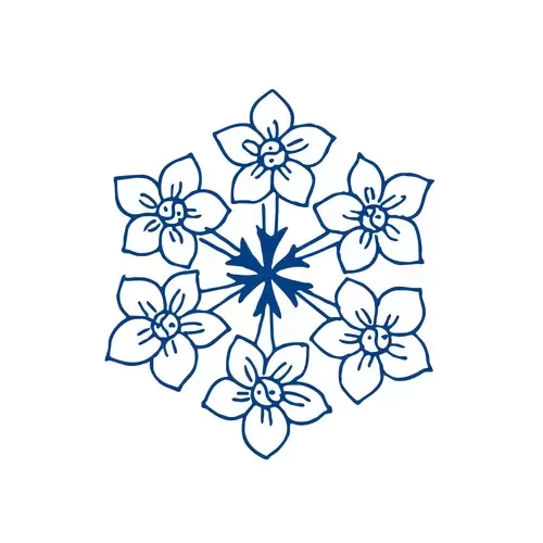 青花瓷圖案插圖素材