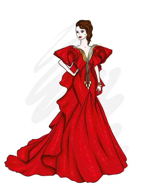 歐美時尚女性插圖