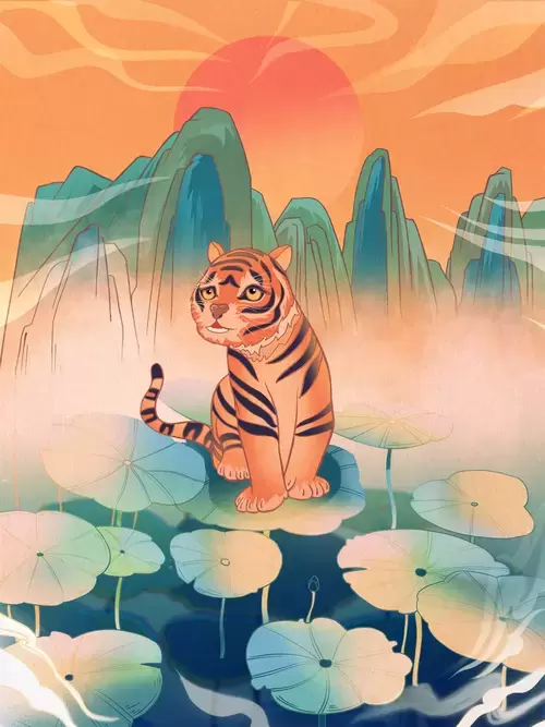 新年賀卡插圖素材