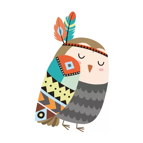 森林動物-小鳥插圖素材