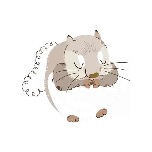 卡通動物-老鼠插圖