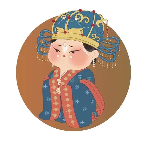 古代仕女插圖素材