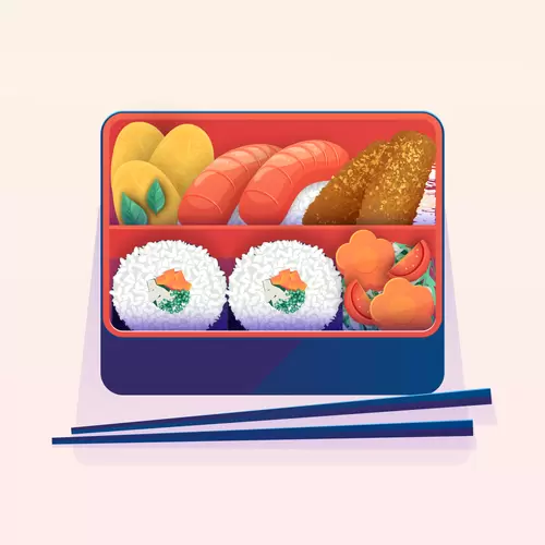 日本美食-便當插圖