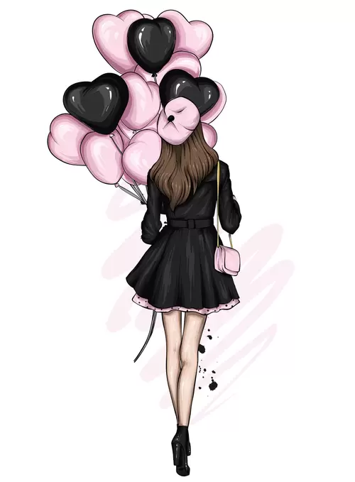 歐美時尚女性插圖