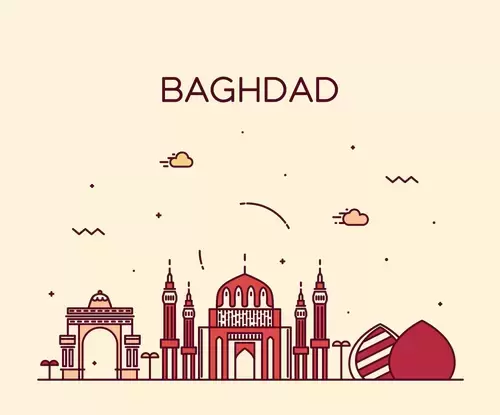 全球城市印象-巴格達插圖素材