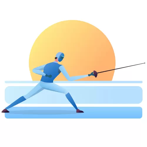 體育運動-擊劍插圖