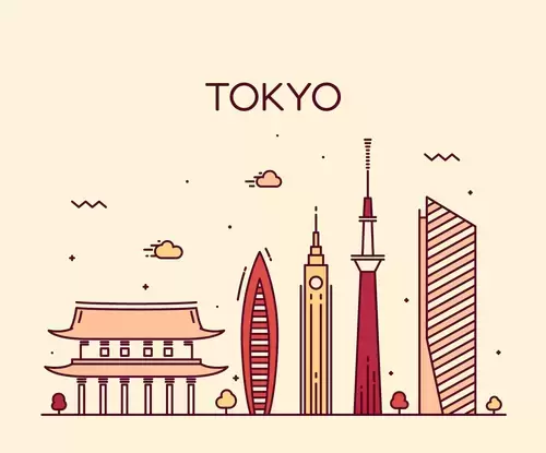 全球城市印象-東京插圖素材