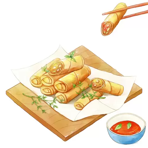 中華美食-春捲插圖