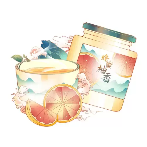 中華美食-蜂蜜柚子茶插圖