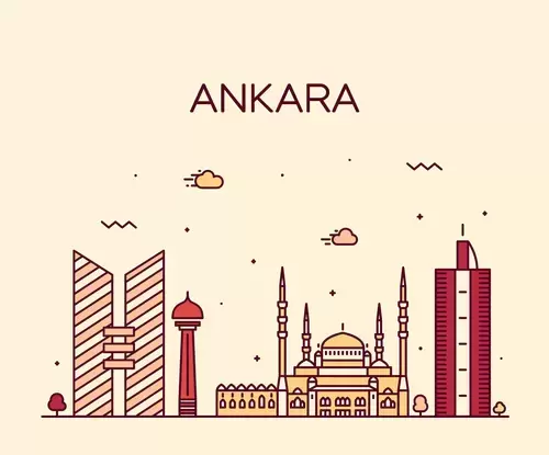 全球城市印象-安卡拉插圖素材