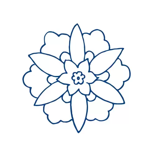 青花瓷圖案插圖