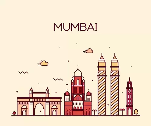 全球城市印象-孟買插圖素材