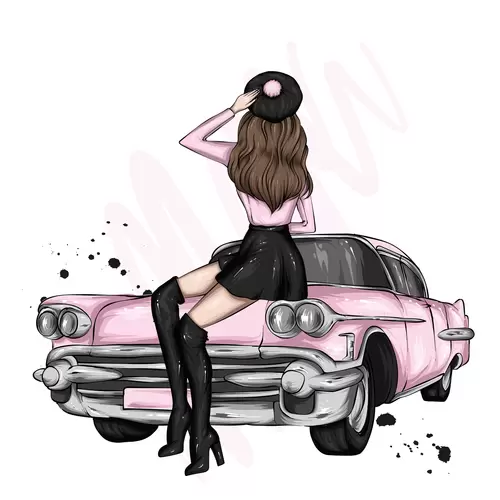 歐美時尚女性插圖