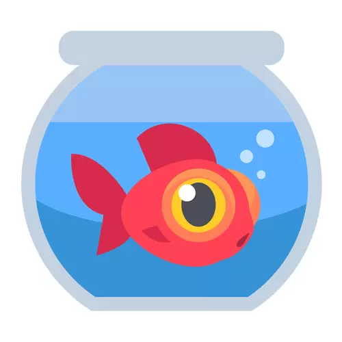 卡通動物-金魚-水里遊插圖