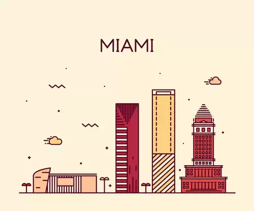 全球城市印象-邁阿密插圖
