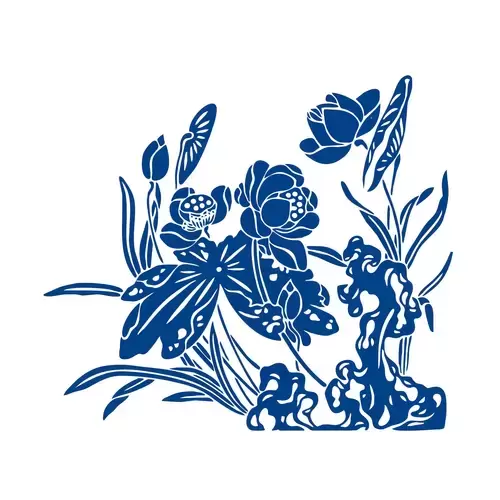 青花瓷圖案插圖
