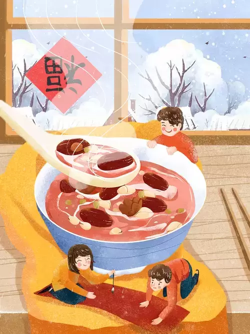 臘八節插圖素材