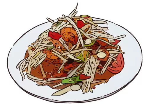 泰國菜-呵叻版青木瓜沙拉插圖