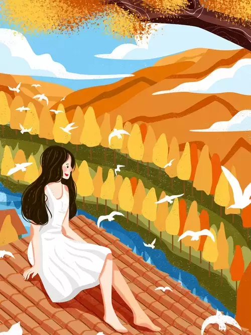 立秋-房頂上的風景插圖