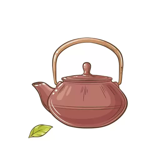 茶具插圖插圖素材