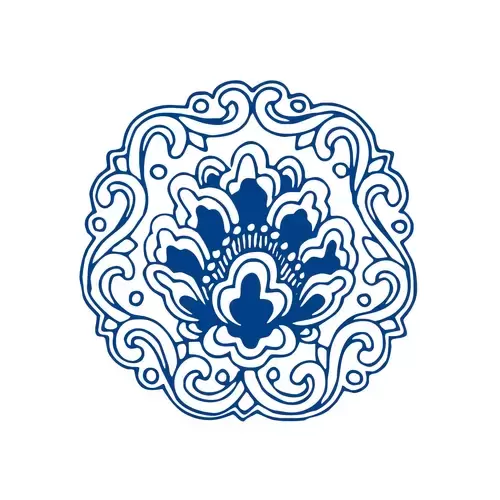 青花瓷圖案插圖