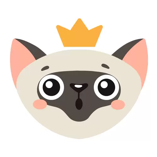 動物頭像-皇冠插圖