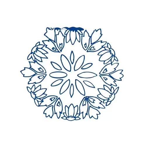 青花瓷圖案插圖