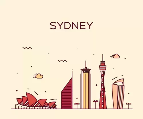 全球城市印象-悉尼插圖素材