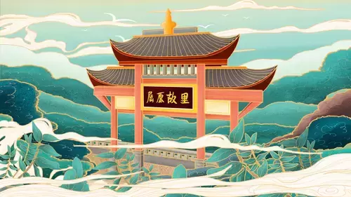 中国著名古建筑-屈原故里插圖