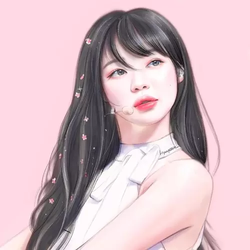 漂亮女孩-櫻花插圖